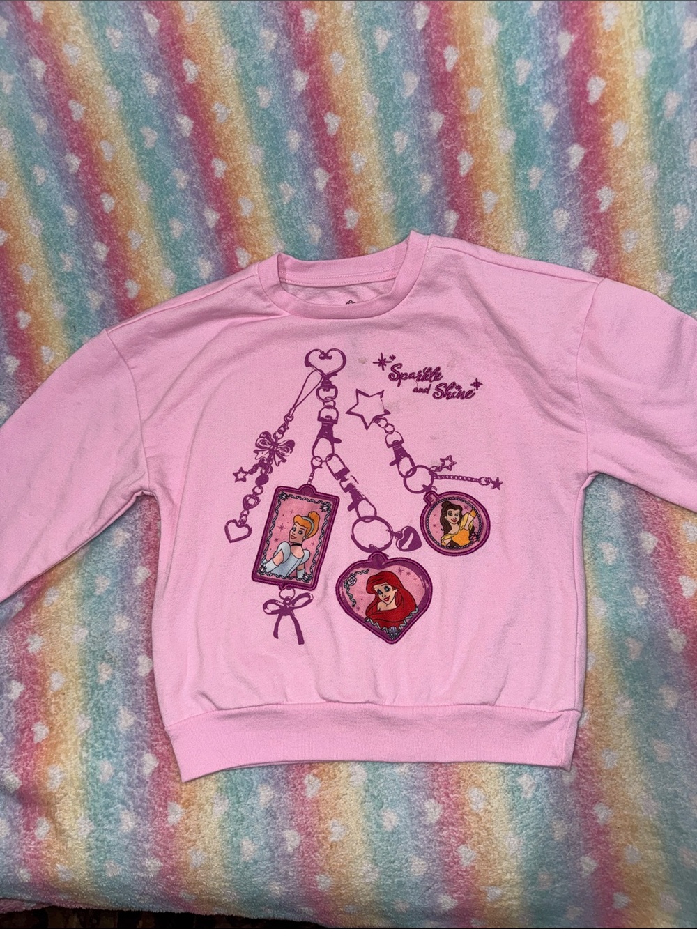 Disney Light Pink Girls' Princess Charm Sweatshirt